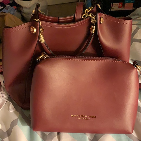 New ladies 3 piece satchel. Maroon color 3 piece - Picture 3 of 7